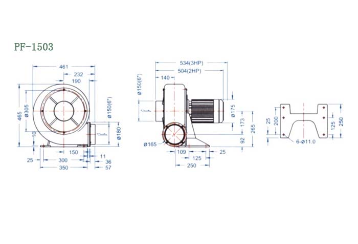 PF-1503,2.2kw直叶式鼓风机